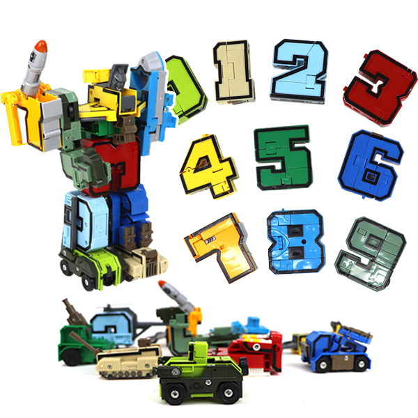 (Toy7) 숫자 변신 합체 로봇 1개(랜덤)