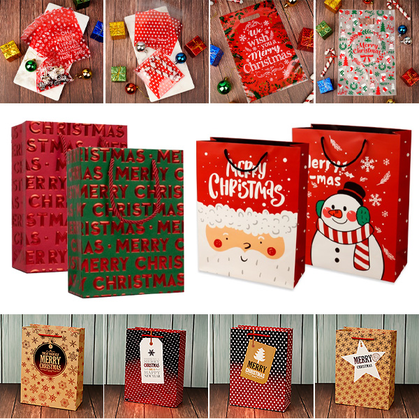 (재미스쿨) 크리스마스 포장지 모음 리본 봉투 쇼핑백 끈
