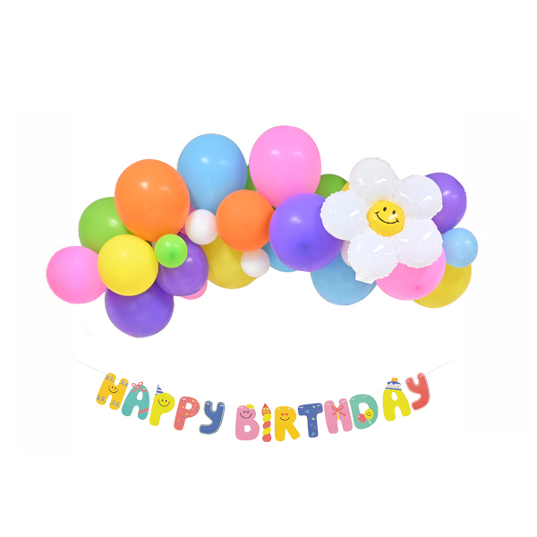 (파티클럽) 해피 스마일 생일 가랜드 세트 1개 생일 행사 이벤트 기념일 장식