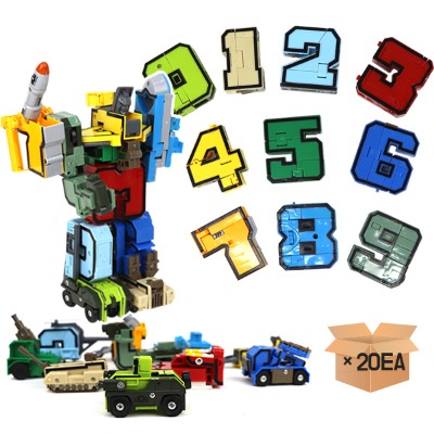 (Toy7) 숫자 변신 합체 로봇 20개X1갑