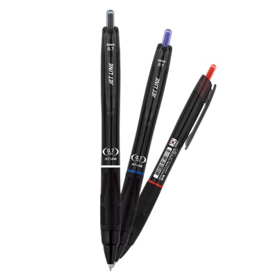 (자바) 제트라인 펜 0.7mm 1자루 검정 빨강 파랑 유성펜