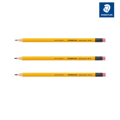 (스테들러) 옐로우 연필 134 낱자루 Yellow Pencil 노랑지우개연필