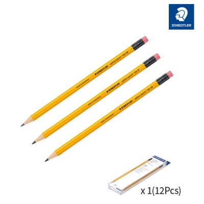 (스테들러) 옐로우 연필 134 12자루1타 노랑지우개연필 Yellow Pencil