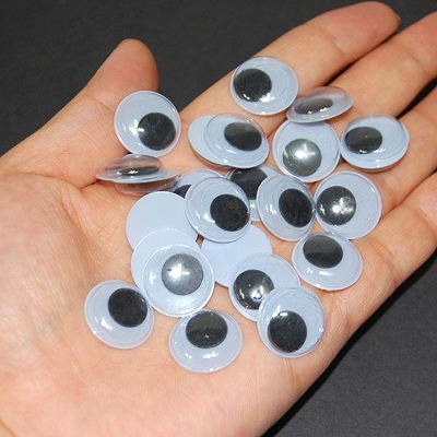 (재미스쿨)1000 인형눈알 비접착 15mmX1팩 인형만들기 재료