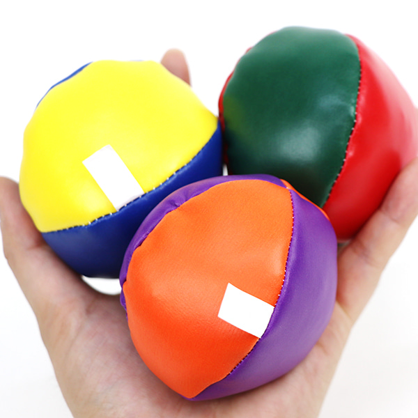 (SK교재) 저글링공 3입X1팩 교재용 저글링볼 색동 오재미