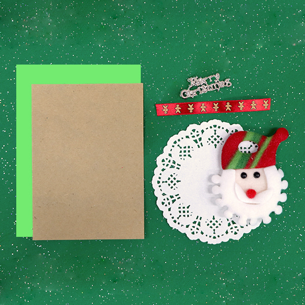 (재미스쿨) 크리스마스 카드만들기 패키지 04번 5인용 DIY 카드 꾸미기