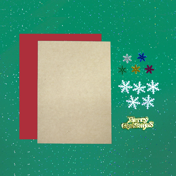 (재미스쿨) 크리스마스 카드만들기 패키지 09번 5인용 DIY 카드 꾸미기