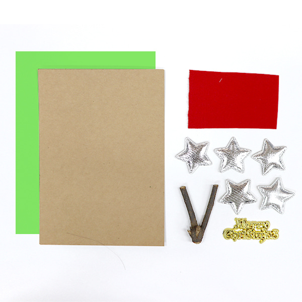 (재미스쿨) 크리스마스 카드만들기 패키지 03번 1인용 DIY 카드 꾸미기