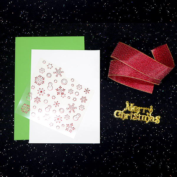 (재미스쿨) 크리스마스 카드만들기 패키지 22번 1인용 DIY 카드 꾸미기
