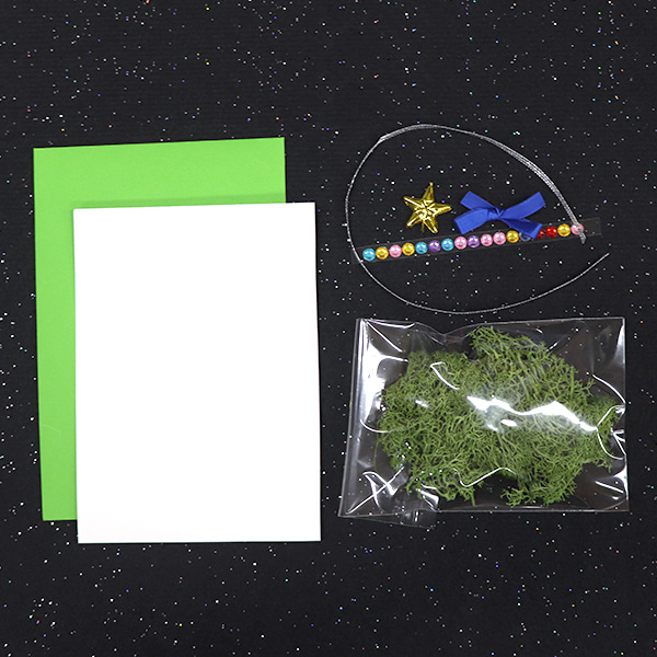 (재미스쿨) 크리스마스 카드만들기 패키지 20번 1인용 DIY 카드 꾸미기