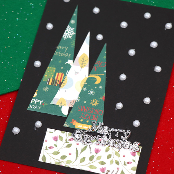 (재미스쿨) 크리스마스 카드만들기 패키지 11번 1인용 DIY 카드 꾸미기
