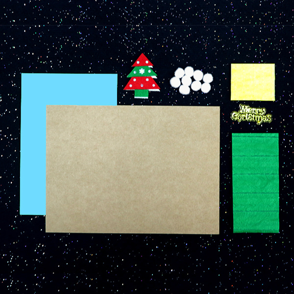 (재미스쿨) 크리스마스 카드만들기 패키지 27번 1인용 DIY 카드 꾸미기