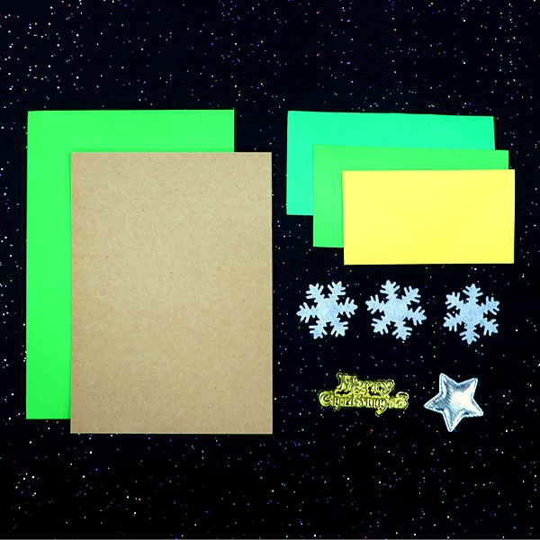 (재미스쿨) 크리스마스 카드만들기 패키지 17번 1인용 DIY 카드 꾸미기