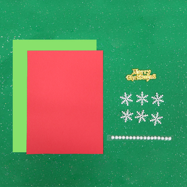 (재미스쿨) 크리스마스 카드만들기 패키지 08번 1인용 DIY 카드 꾸미기