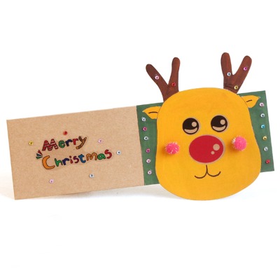 크리스마스 스티커 카드만들기 루돌프 DIY.577 1500유니아트