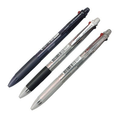 (문화연필) 초저점도 3색 볼펜 에스 0.7mm 12개입1갑 유성볼펜