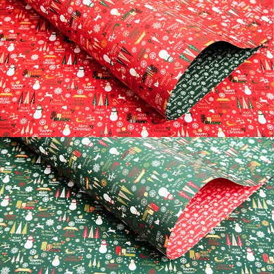 (디랩) 눈사람 레자크 포장지 5장X1팩 크리스마스 선물 포장