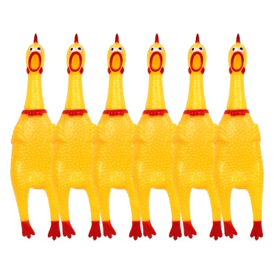 (TOY7)2000 크레이지 치킨 6개입(1봉) 소리나는 삑삑이 닭 장난감