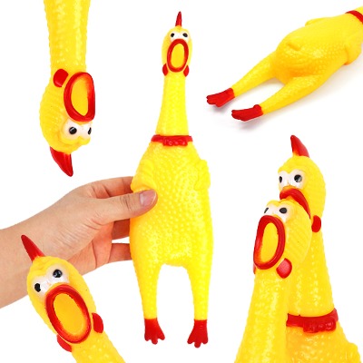 (TOY7)2000 크레이지 치킨 1개 (낱개) 소리나는 삑삑이 닭 장난감