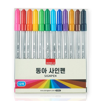 (신학기)  동아 사인펜 12색세트180/싸인펜